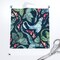 Dragon Fire Dark Blue Green Small Navy Fantasy Scarlet Flying Custom Printed Fabric by Spoonflower Various Fabrics by the Yard or Fat Quarter
